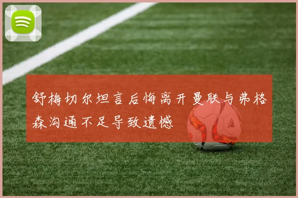 舒梅切尔坦言后悔离开曼联与弗格森沟通不足导致遗憾